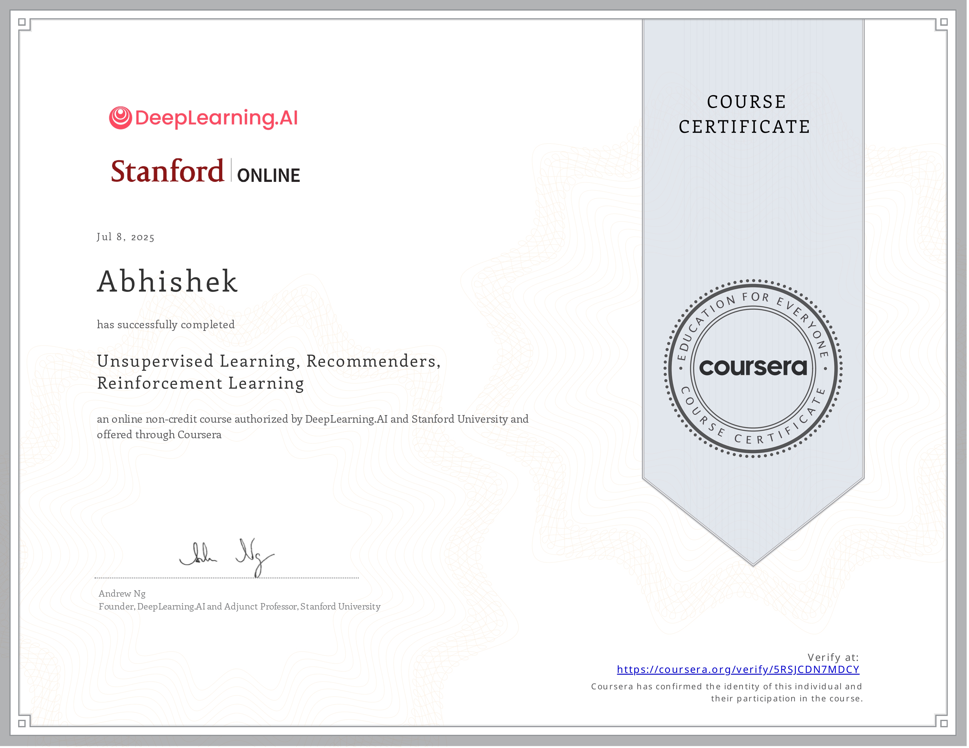 certificate